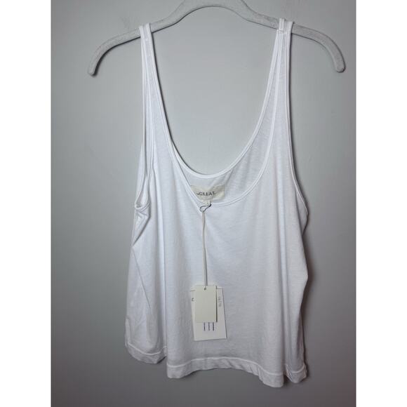 The Great Scoop Neck Tank True White Size 1 NWT - Picture 1 of 8